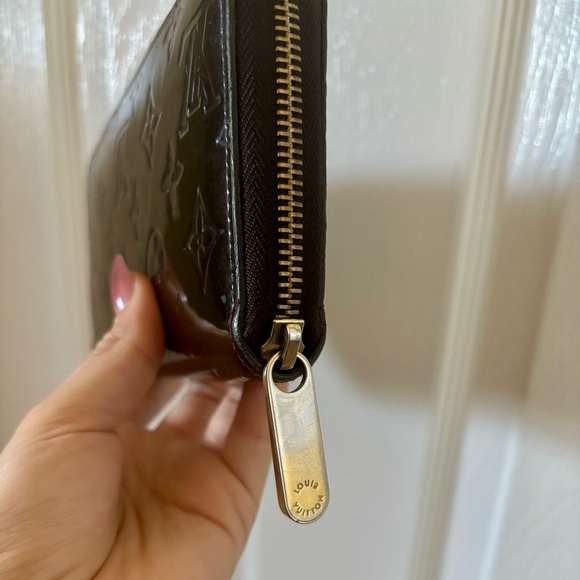 Louis Vuitton Vernis Zippy Wallet Terre d’ombre (Espresso) Authentic Long Wallet - Picture 14 of 16
